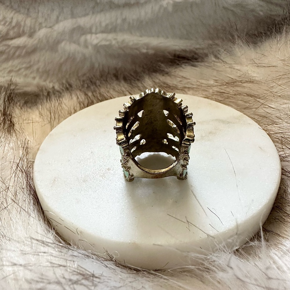 Gold/Turquoise Ring - Picture 2 of 3
